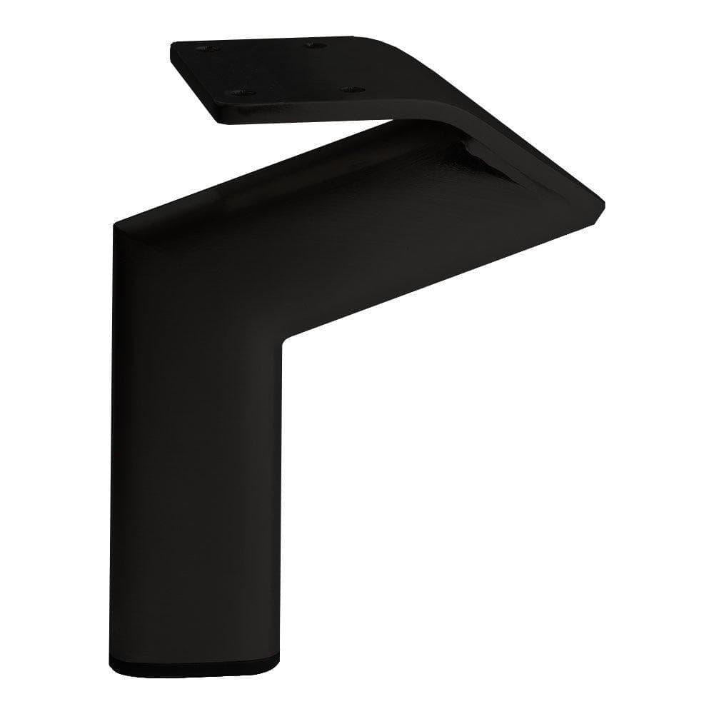Stalen meubelpoot zwart design 11,5 bij 2 cm en hoogte 14 cm