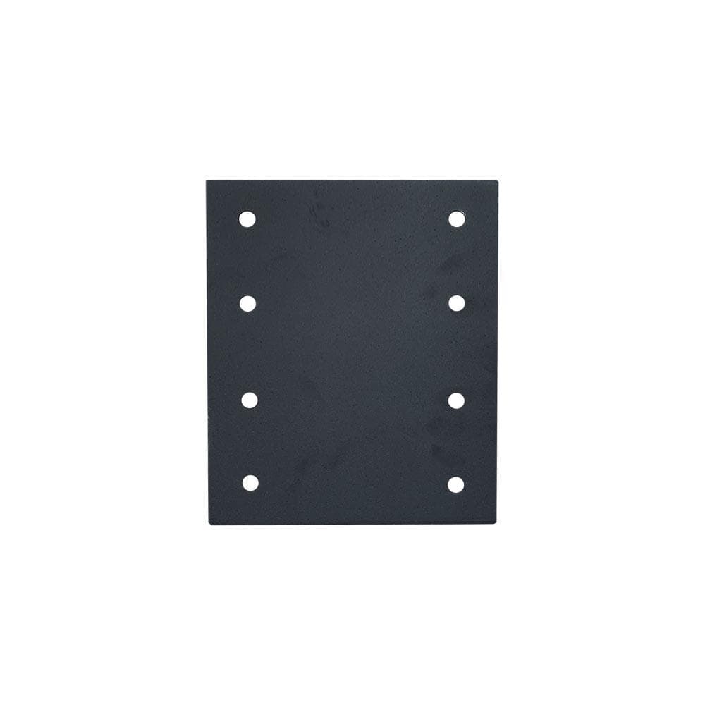 Massief stalen meubelpoot zwart t vorm 21 bij 17 cm en hoogte 28 cm - 2 stuks