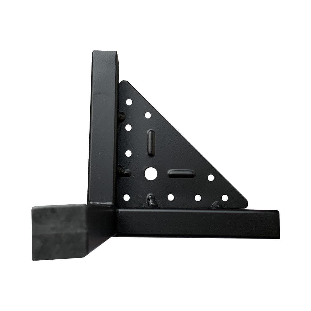 Stalen meubelpoot zwart hoek 13,5 bij 13,5 cm en hoogte 18 cm (2 x 2 cm)