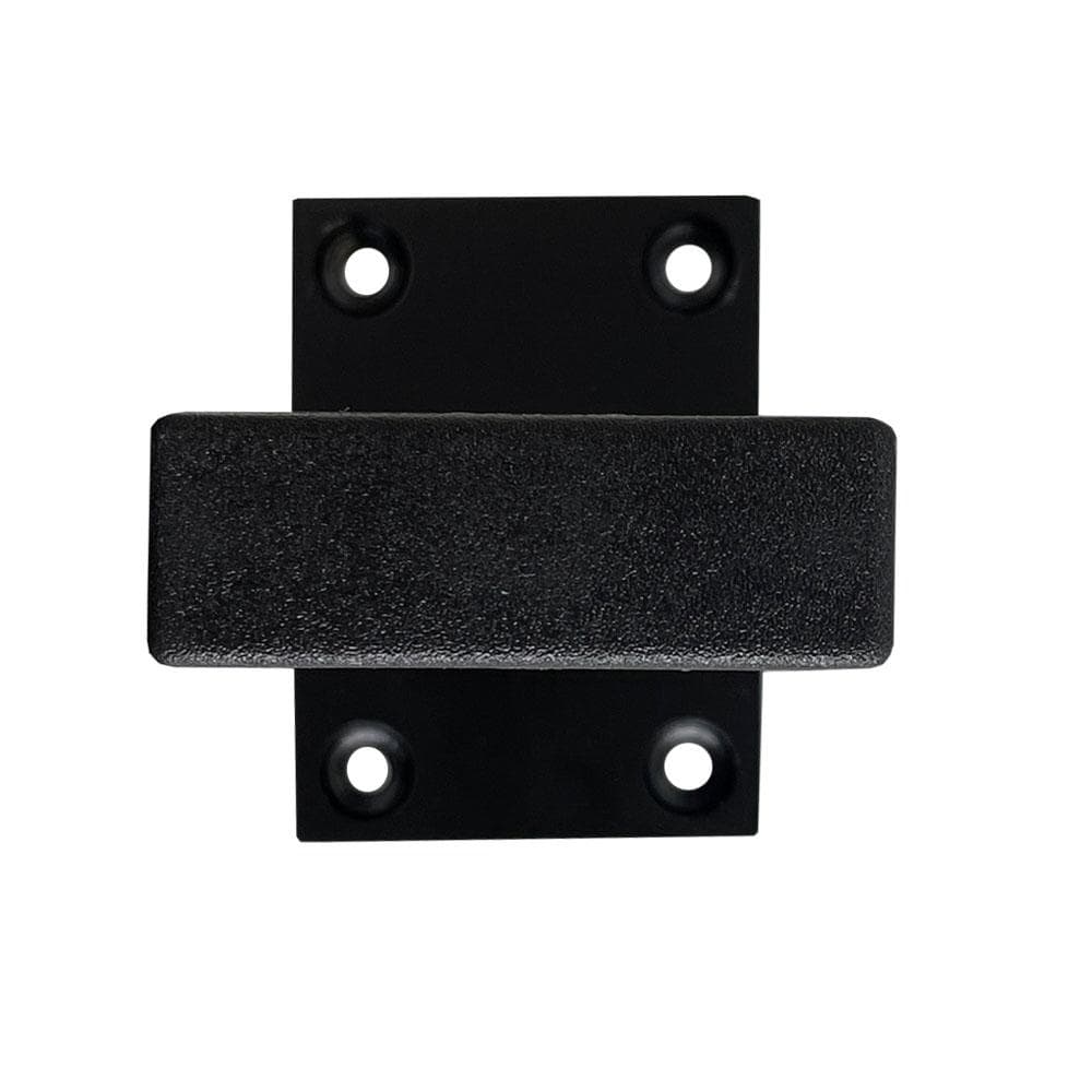 Stalen meubelpoot zwart rechthoek 2 bij 6 cm en hoogte 12 cm (2 x 6 cm)