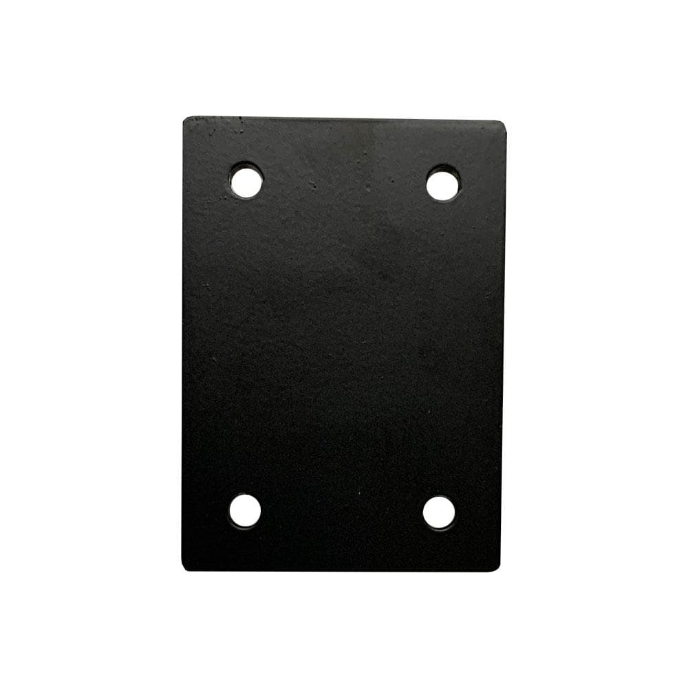 Stalen meubelpoot zwart rechthoek 2 bij 5 cm en hoogte 6 cm (2 x 5 cm)