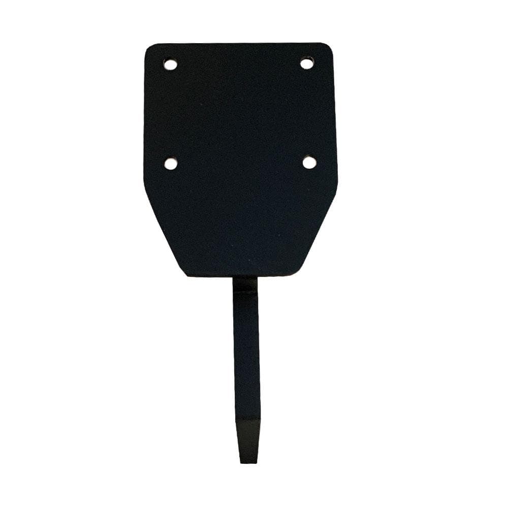 Massief stalen meubelpoot zwart design 14 bij 1 cm en hoogte 18 cm