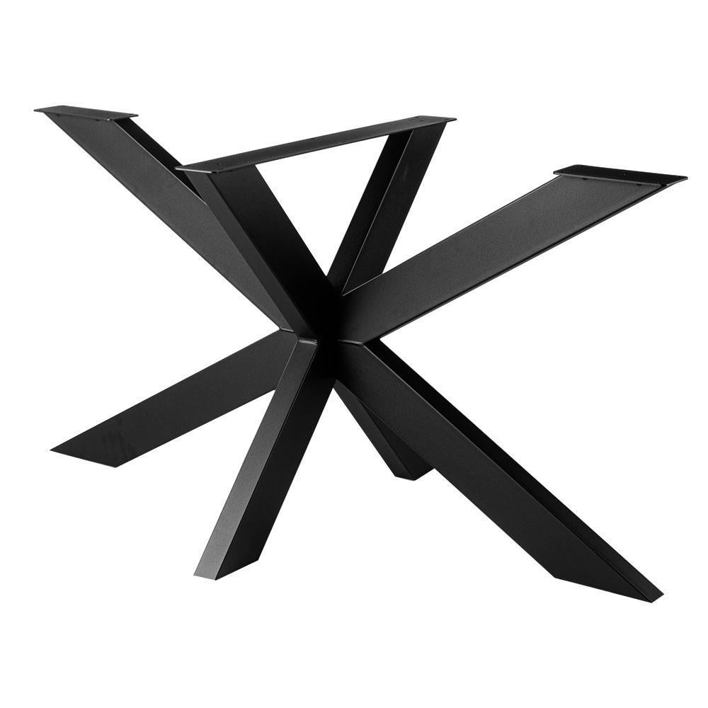 Stalen matrix zwart spinpoot 140 bij 80 cm en hoogte 73 cm (10 x 5 cm)