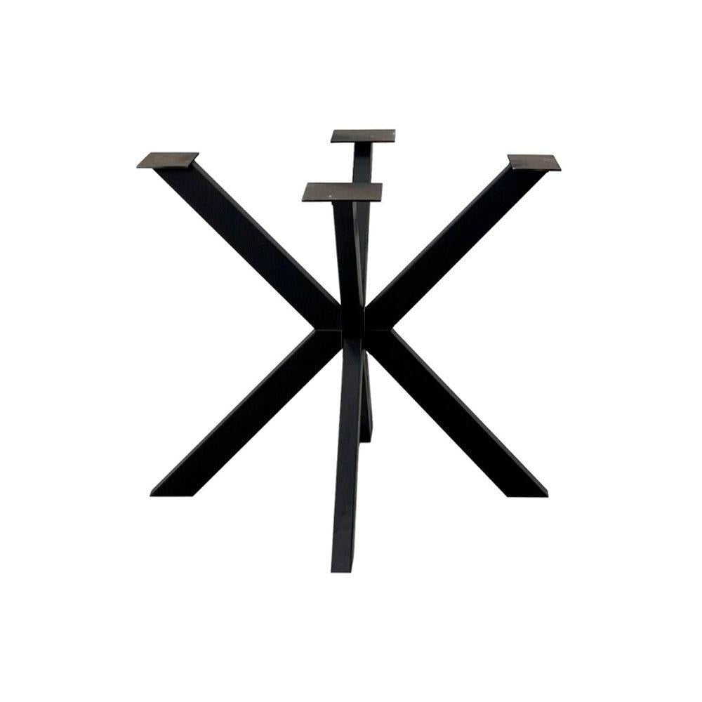 Stalen matrix zwart spinpoot 90 bij 90 cm en hoogte 74 cm (10 x 3 cm)