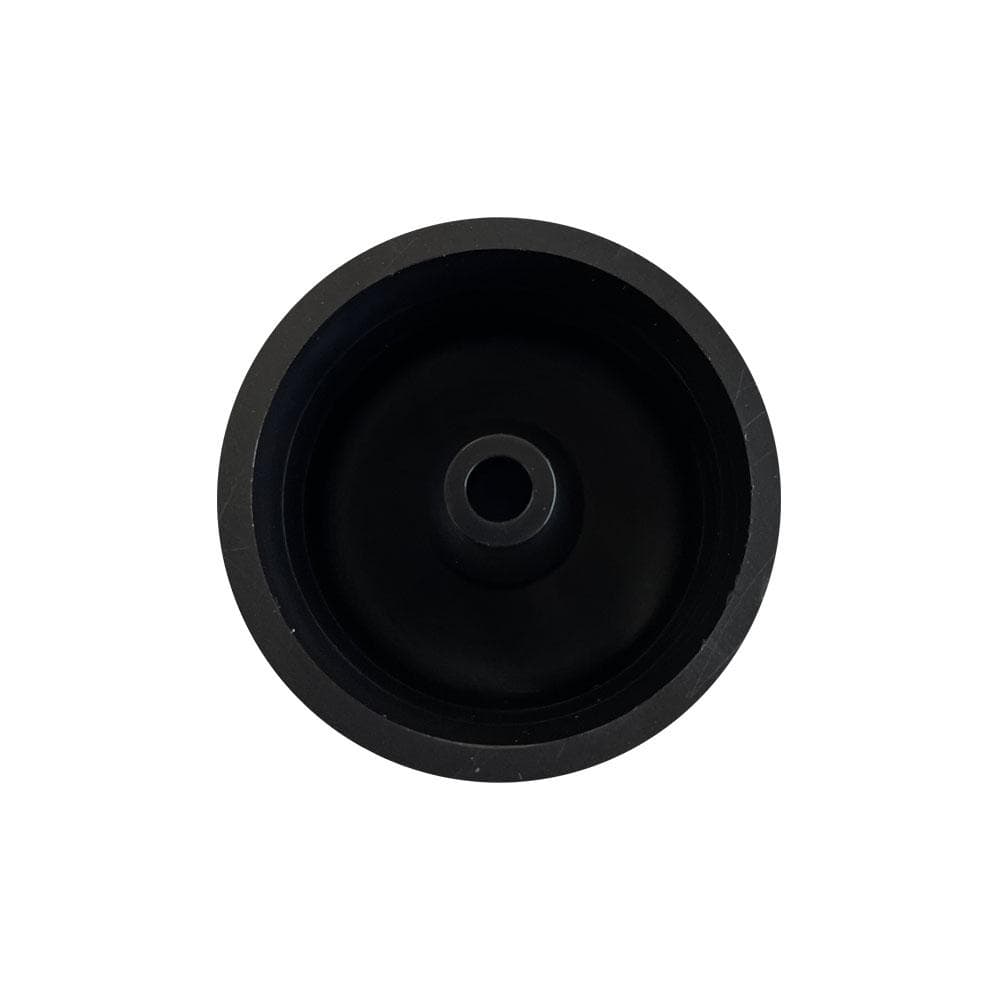 Stelvoet zwart rond Ø 3,8 cm en hoogte 1 cm van massief kunststof (M10) - 4 stuks
