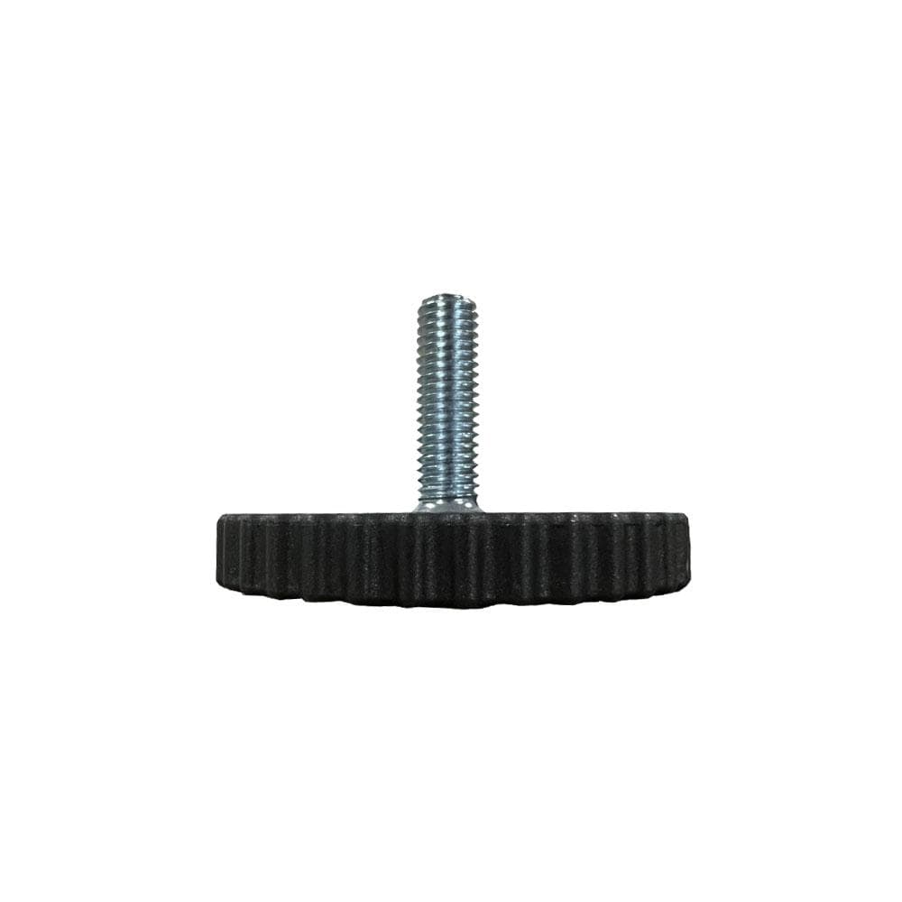 Stelvoet zwart rond Ø 5,5 cm en hoogte 1 cm van kunststof (M8) - 4 stuks