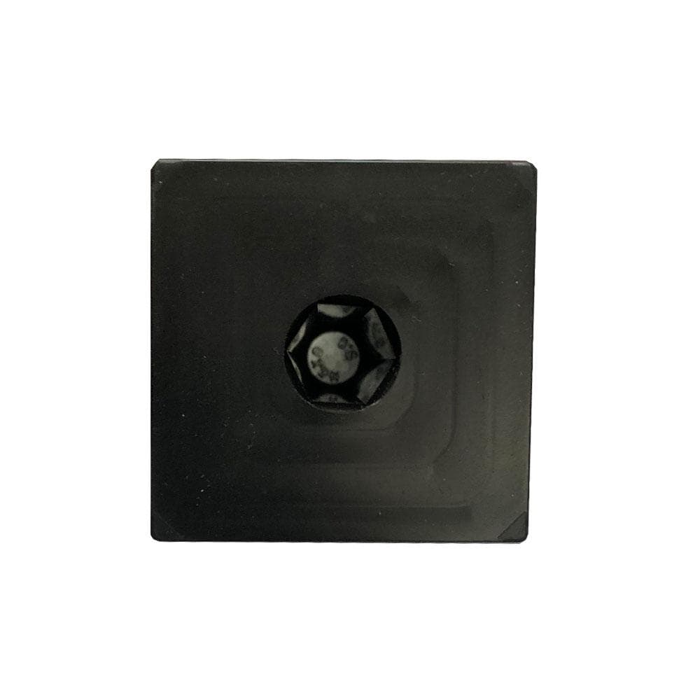 Meubelpoot zwart vierkant 6 bij 6 cm en hoogte 10 cm van kunststof (M8)
