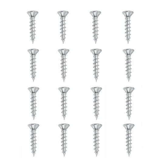 Set stalen schroeven verzinkt rond ø 0,4 cm en lengte 2 cm  - 16 stuks