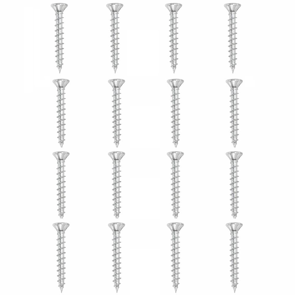 Set stalen schroeven verzinkt rond ø 0,45 cm en lengte 3,5 cm  - 16 stuks