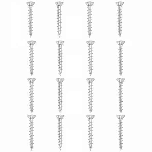Set stalen schroeven verzinkt rond ø 0,45 cm en lengte 3,5 cm  - 16 stuks