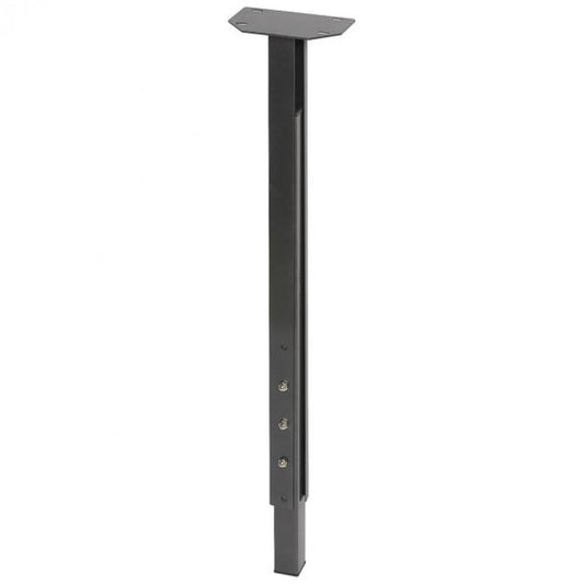 Stalen verstelbare tafelpoot antraciet vierkant 3 bij 3 cm en hoogte 90 cm  (3 x 3 cm)