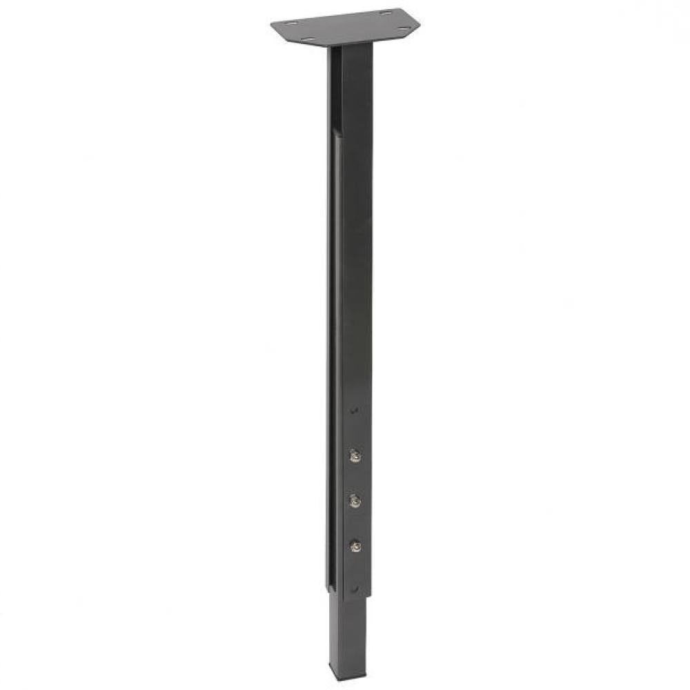 Stalen verstelbare tafelpoot antraciet vierkant 3 bij 3 cm en hoogte 90 cm  (3 x 3 cm)