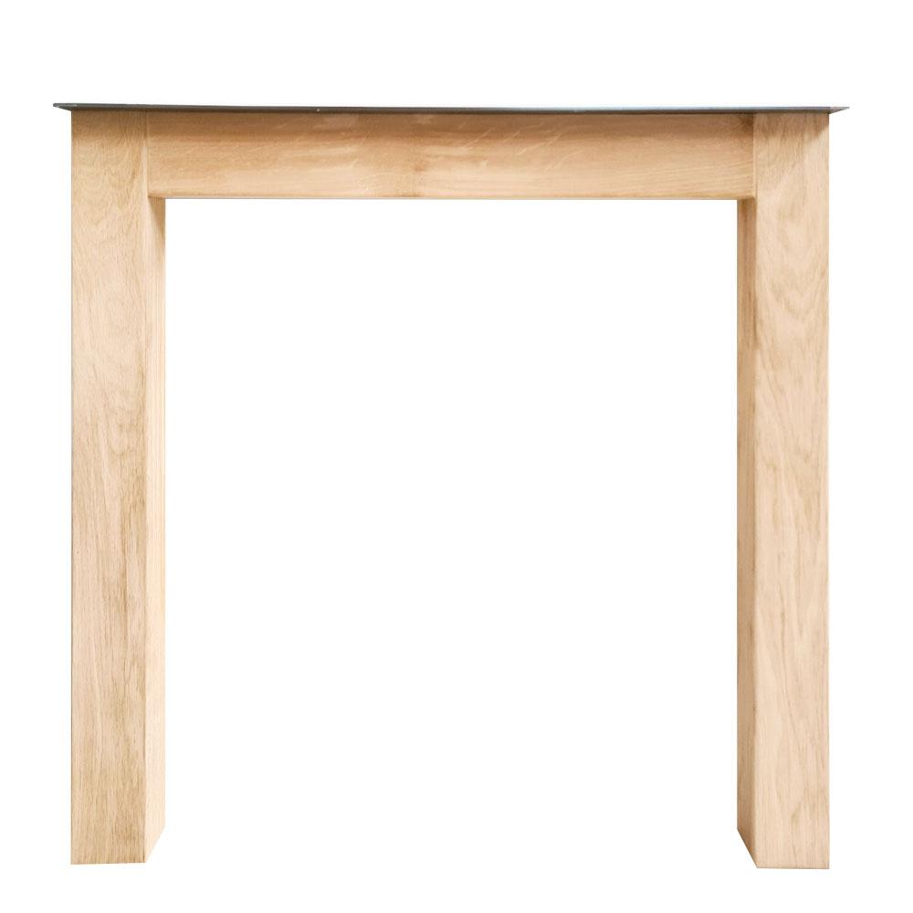 N-poot massief eikenhout 80 bij 8 cm en hoogte 73 cm (8 x 8 cm)