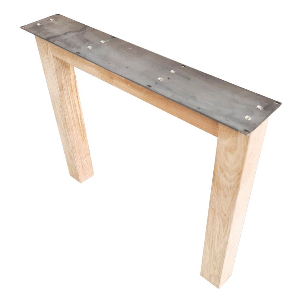 N-poot massief eikenhout 80 bij 8 cm en hoogte 73 cm (8 x 8 cm)