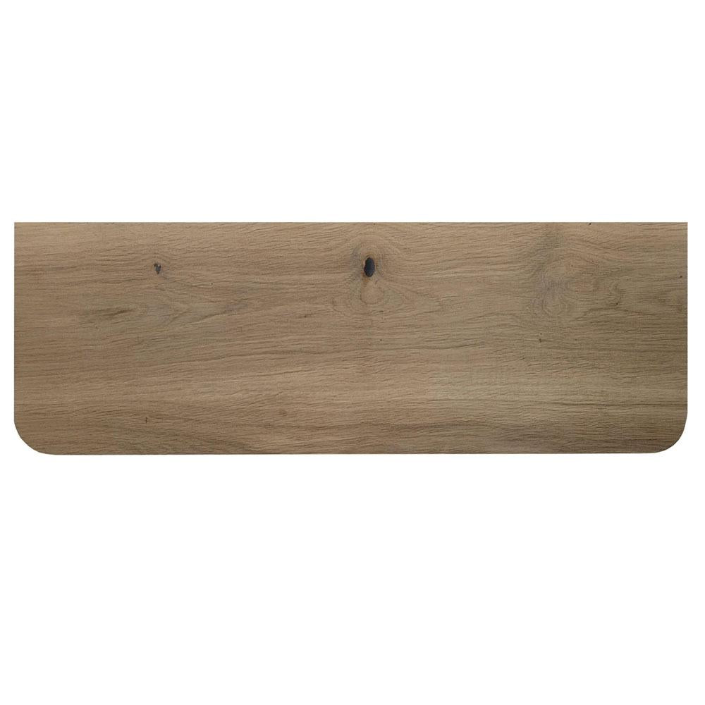 Wandplank eiken 60 bij 20 cm van 3 cm dik massief hout met verjongde facetrand - Zwevend te monteren
