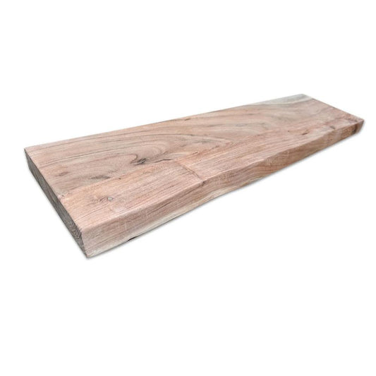 Wandplank acacia 170 bij 20 cm van 4 cm dik massief acacia hardhout met boomstamrand