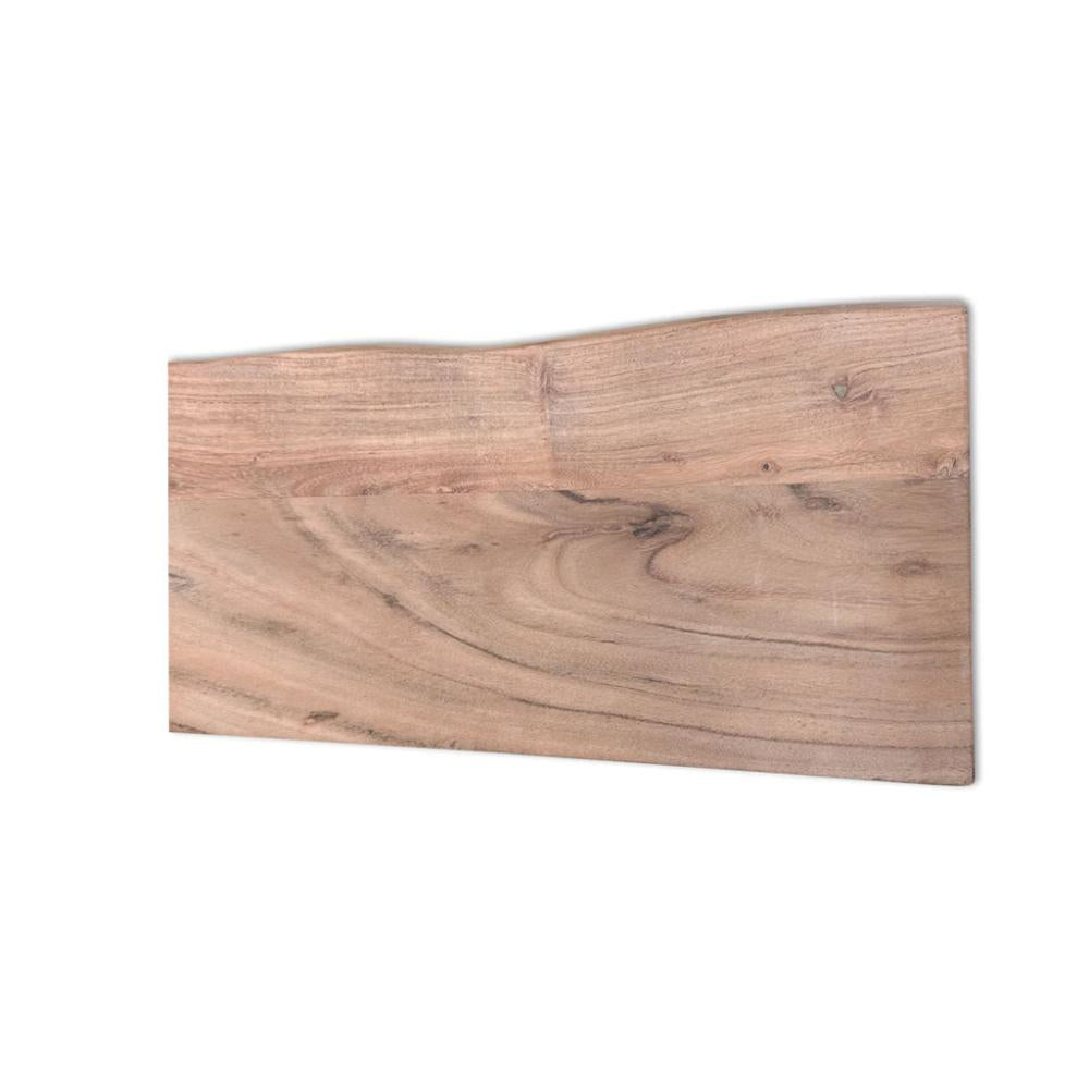 Wandplank acacia 80 bij 30 cm van 4 cm dik massief acacia hardhout met boomstamrand