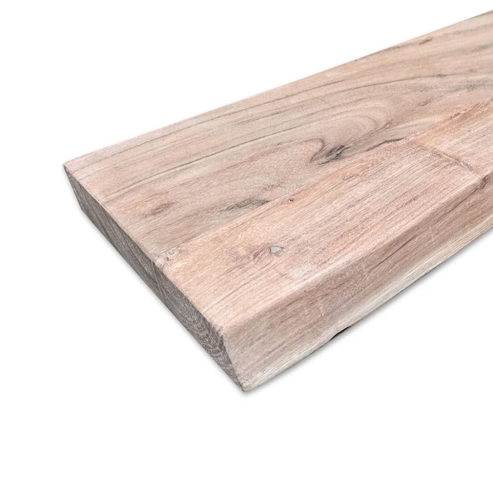 Wandplank acacia 80 bij 30 cm van 4 cm dik massief acacia hardhout met boomstamrand