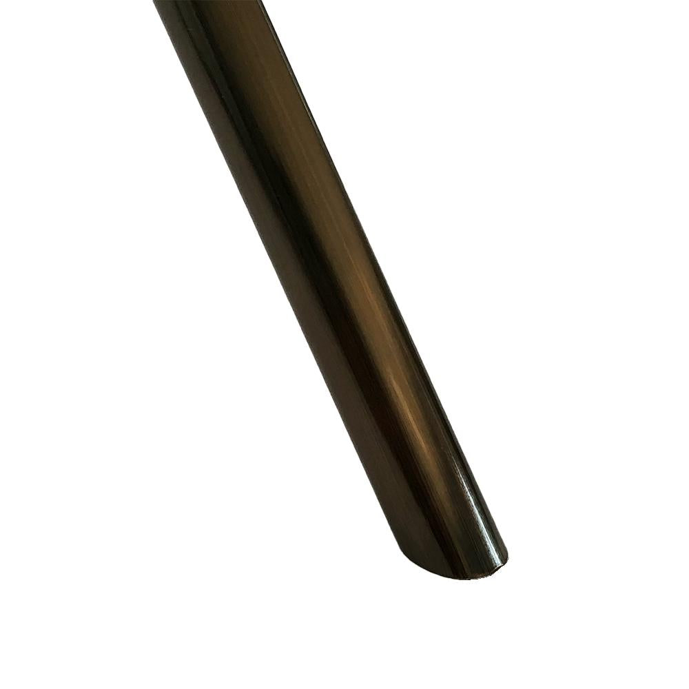 Stalen salononderstel brons rond ø 36 cm en hoogte 56 cm  (koker 1,6 cm)