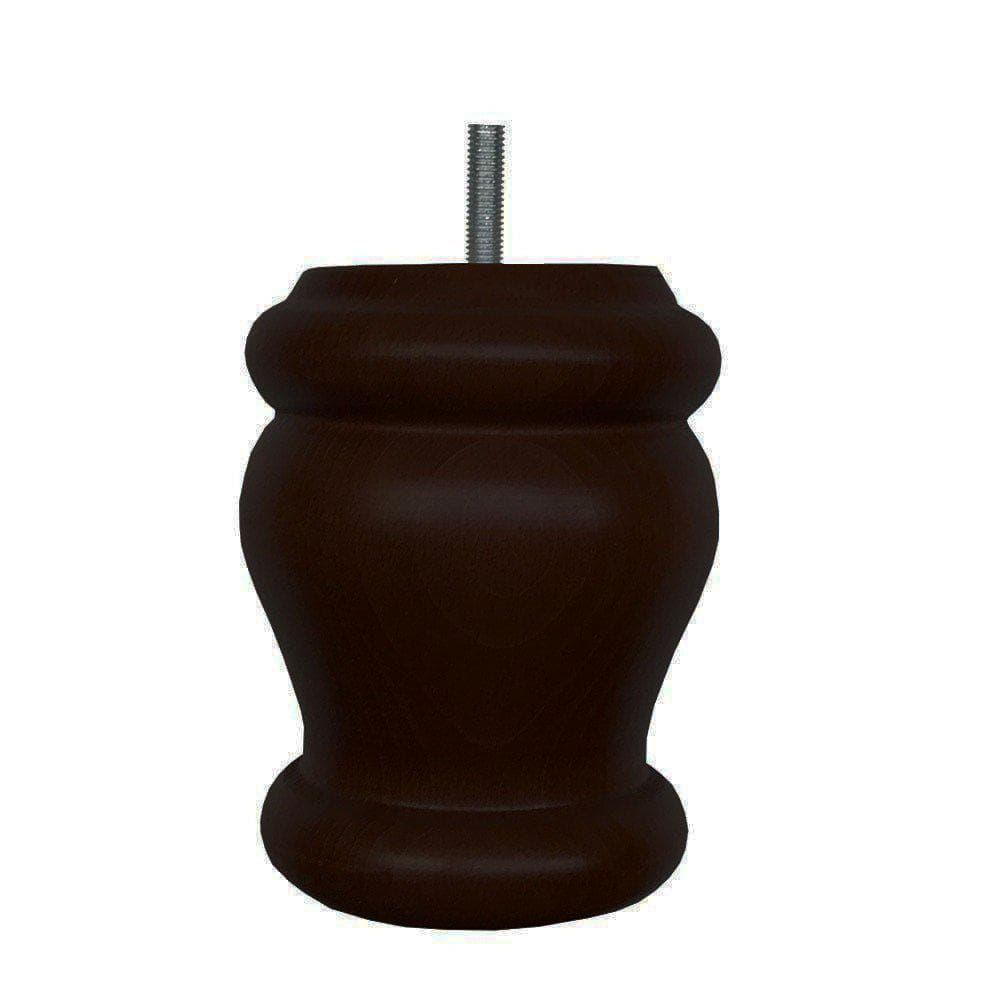 Meubelpoot bruin rond Ø 9 cm en hoogte 12 cm  van massief hout (M8)