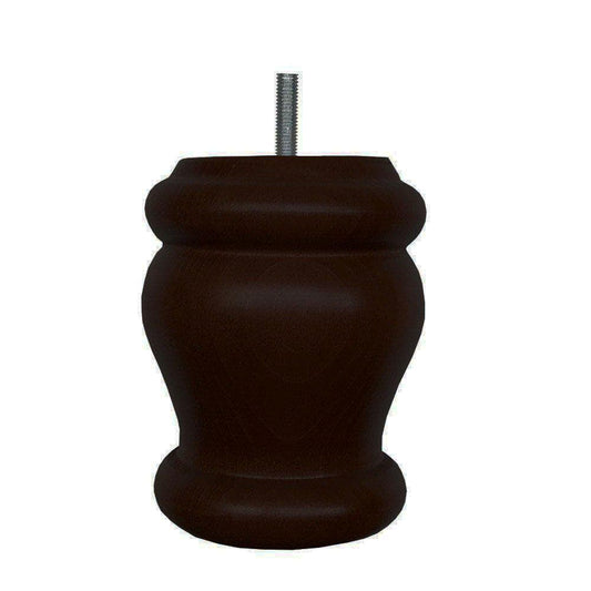 Meubelpoot bruin rond Ø 9 cm en hoogte 12 cm  van massief hout (M8)