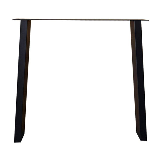 Stalen buiten tafelpoot zwart taps 80 bij 10 cm en hoogte 72 cm  (4 x 10 cm)