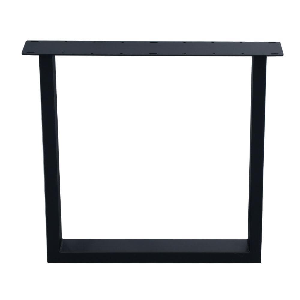 Stalen buiten U tafelpoot zwart 76 bij 10 cm en hoogte 72 cm  (4 x 10 cm)