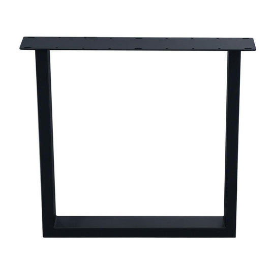 Stalen buiten U tafelpoot zwart 76 bij 10 cm en hoogte 72 cm  (4 x 10 cm)