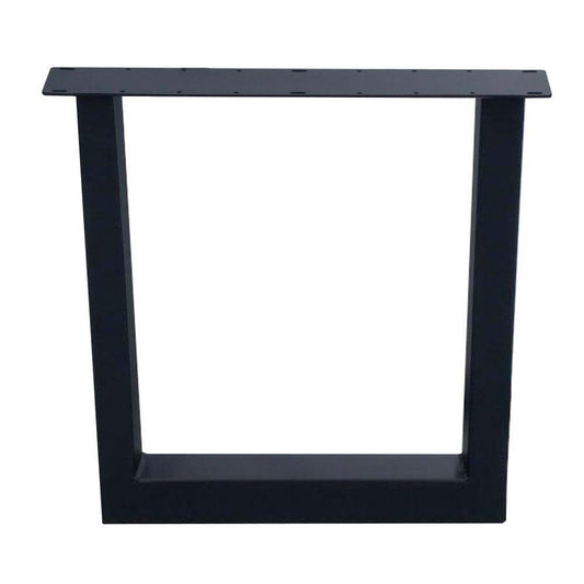 Stalen buiten U tafelpoot zwart 75 bij 10 cm en hoogte 72 cm  (10 x 10 cm)