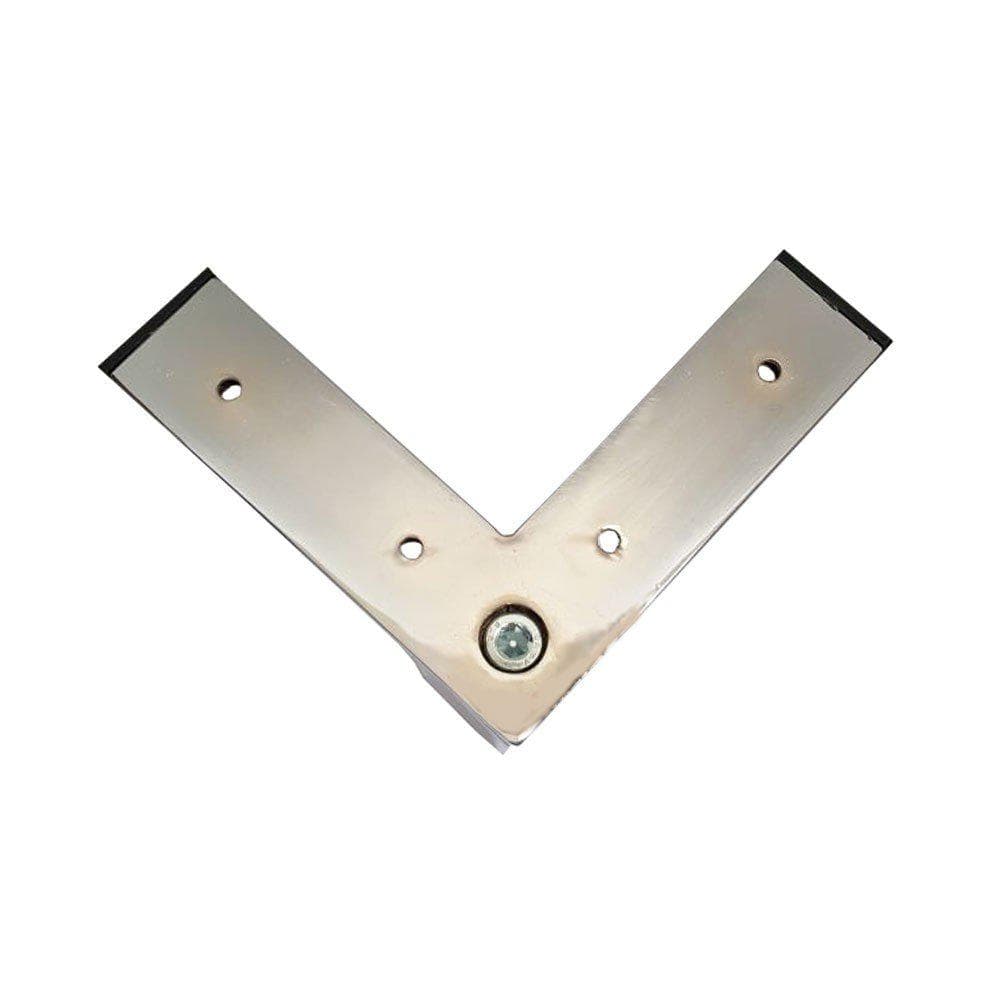 Stalen meubelpoot chroom hoek 4 bij 4 cm en hoogte 15 cm