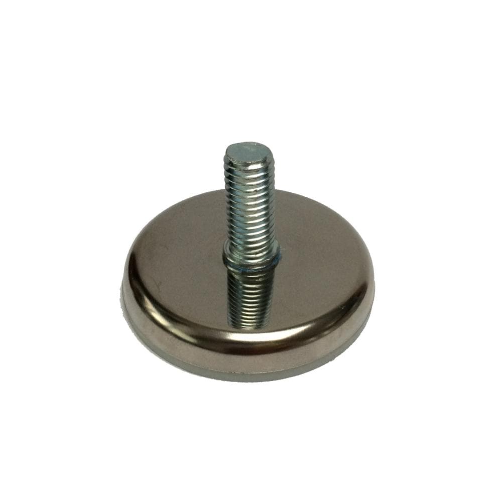 Stalen stelvoet chroom rond ø 5,5 cm en hoogte 1 cm  (M10)