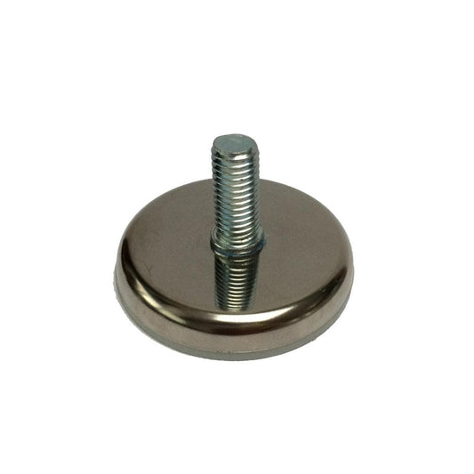 Stalen stelvoet chroom rond ø 5,5 cm en hoogte 1 cm  (M10)