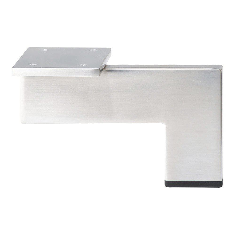 Stalen meubelpoot chroom design 14 bij 1,5 cm en hoogte 10 cm