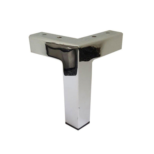 Stalen meubelpoot chroom hoek 3 bij 3 cm en hoogte 13 cm  (3 x 3 cm)