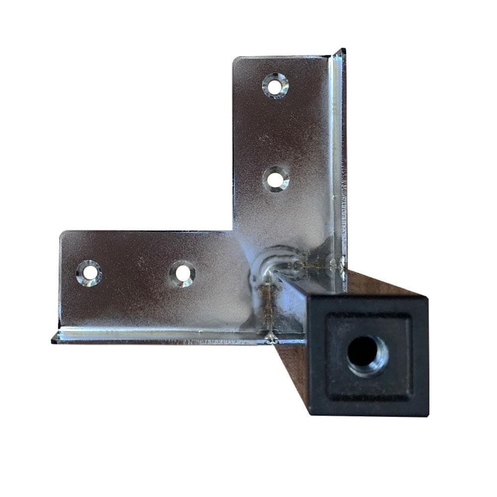 Stalen meubelpoot chroom hoek 3 bij 3 cm en hoogte 13 cm  (3 x 3 cm)