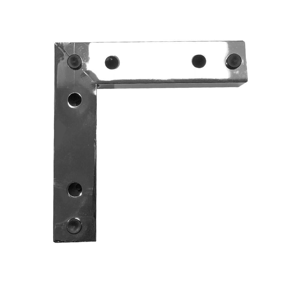 Stalen meubelpoot chroom hoek 18 bij 18 cm en hoogte 4,5 cm