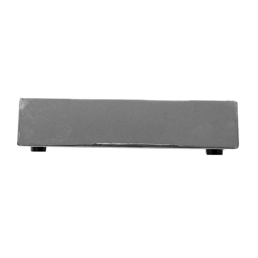 Stalen meubelpoot chroom rechthoek 18 bij 5 cm en hoogte 4,5 cm