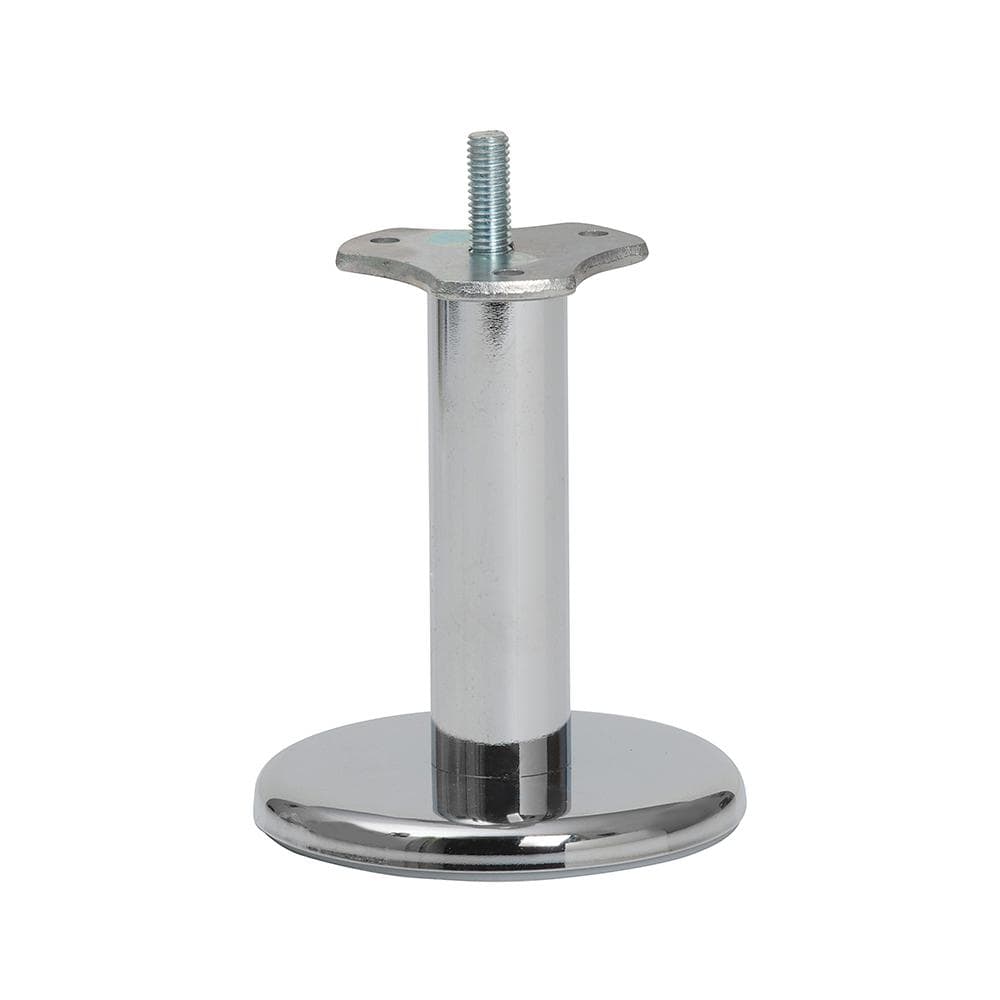Stalen meubelpoot chroom rond ø 2,5 cm en hoogte 10 cm  (M8)