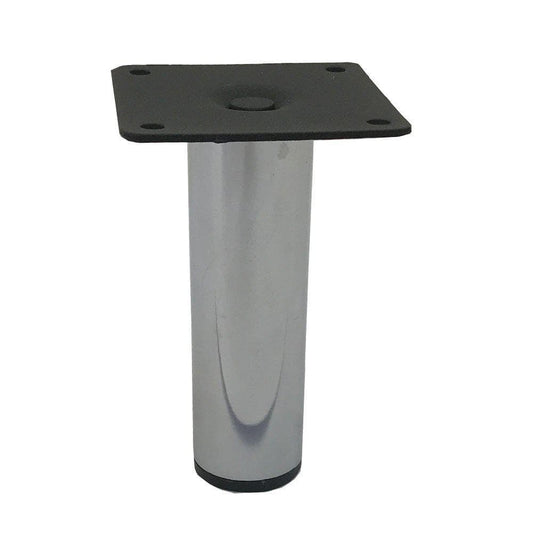 Stalen meubelpoot chroom rond ø 3 cm en hoogte 10 cm