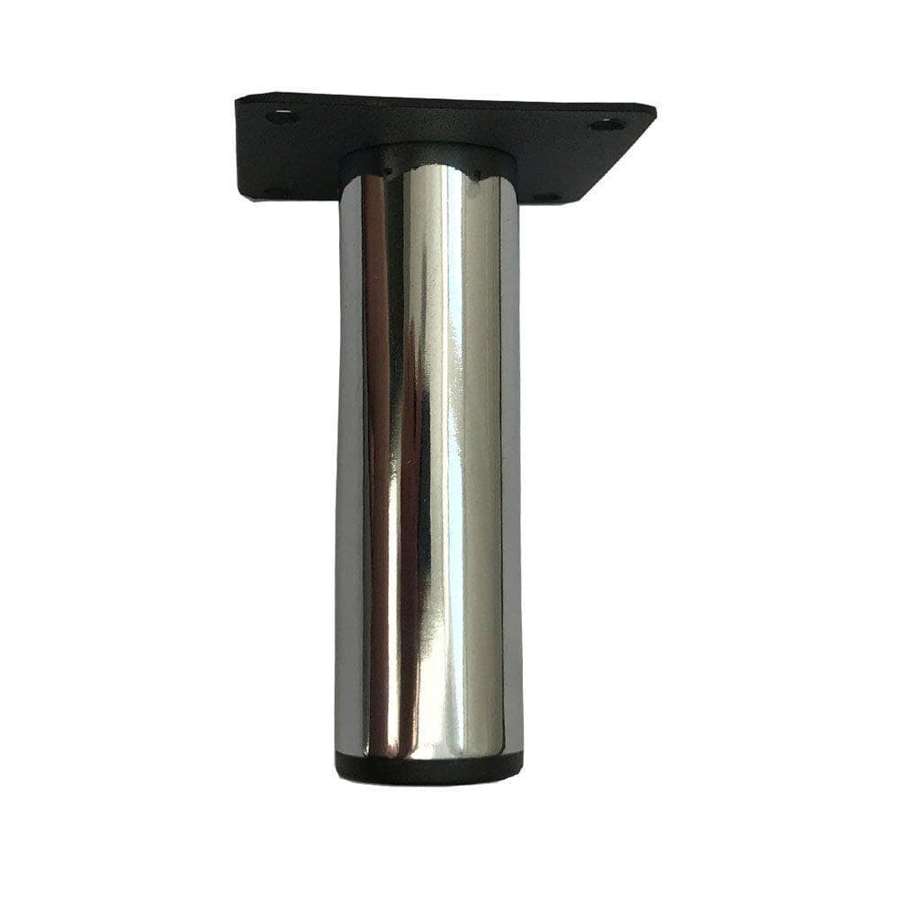 Stalen meubelpoot chroom rond ø 3 cm en hoogte 10 cm