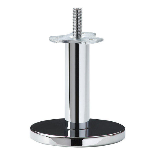 Massief stalen meubelpoot chroom rond ø 2,5 cm en hoogte 10 cm  (M10)