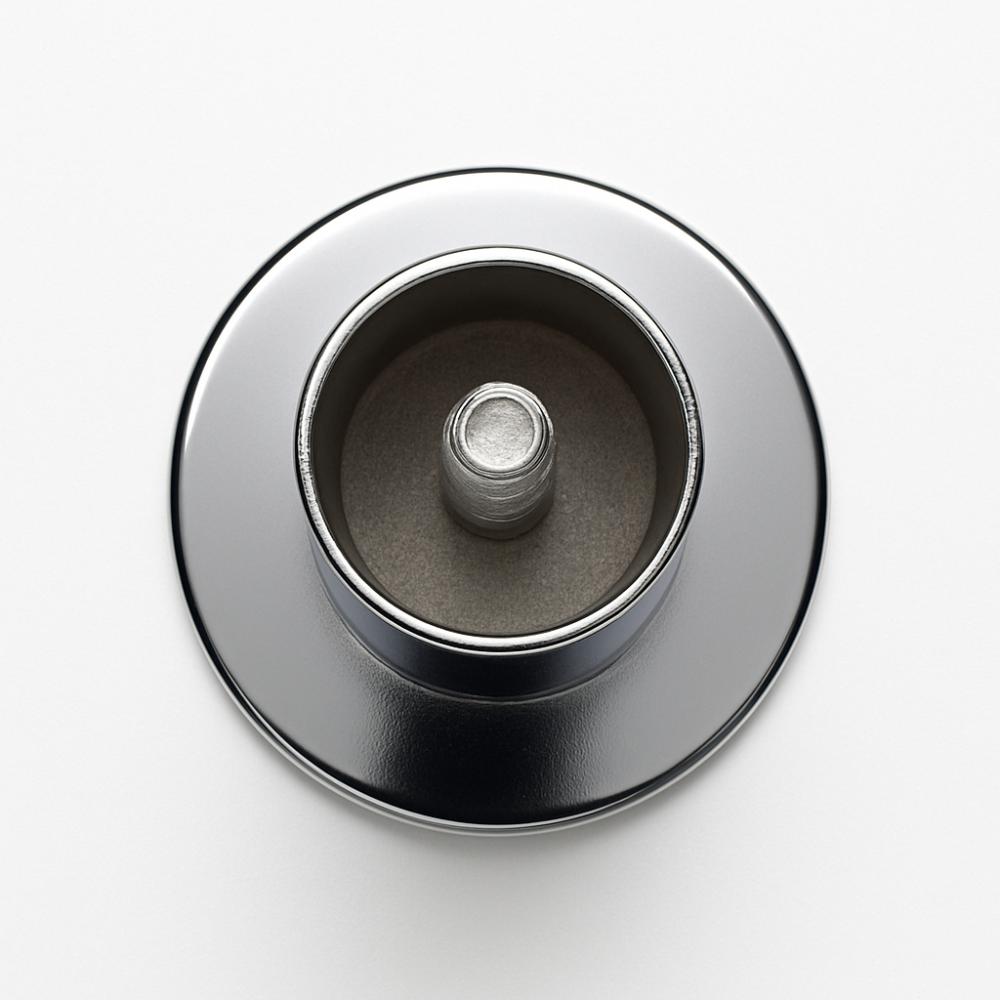 Stalen meubelpoot chroom rond ø 4 cm en hoogte 10 cm  (M8)