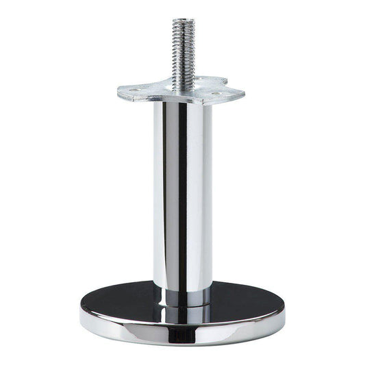 Stalen meubelpoot chroom rond ø 2,5 cm en hoogte 12 cm  (M10)