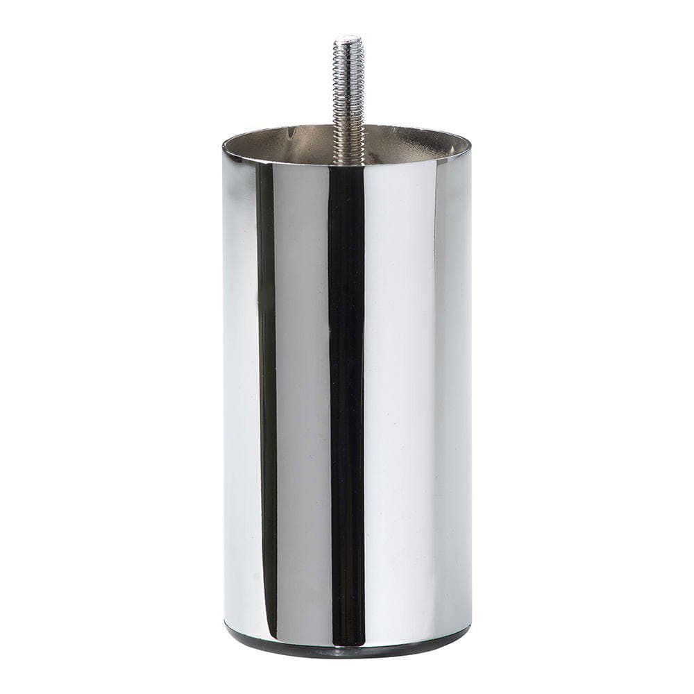 Stalen meubelpoot chroom rond ø 6 cm en hoogte 12 cm  (M8)