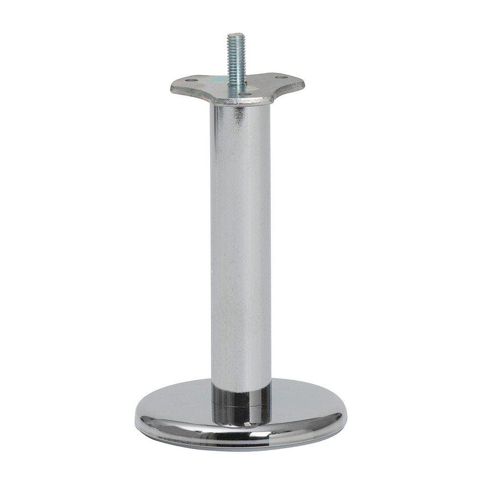 Stalen meubelpoot chroom rond ø 2,5 cm en hoogte 16 cm  (M8)