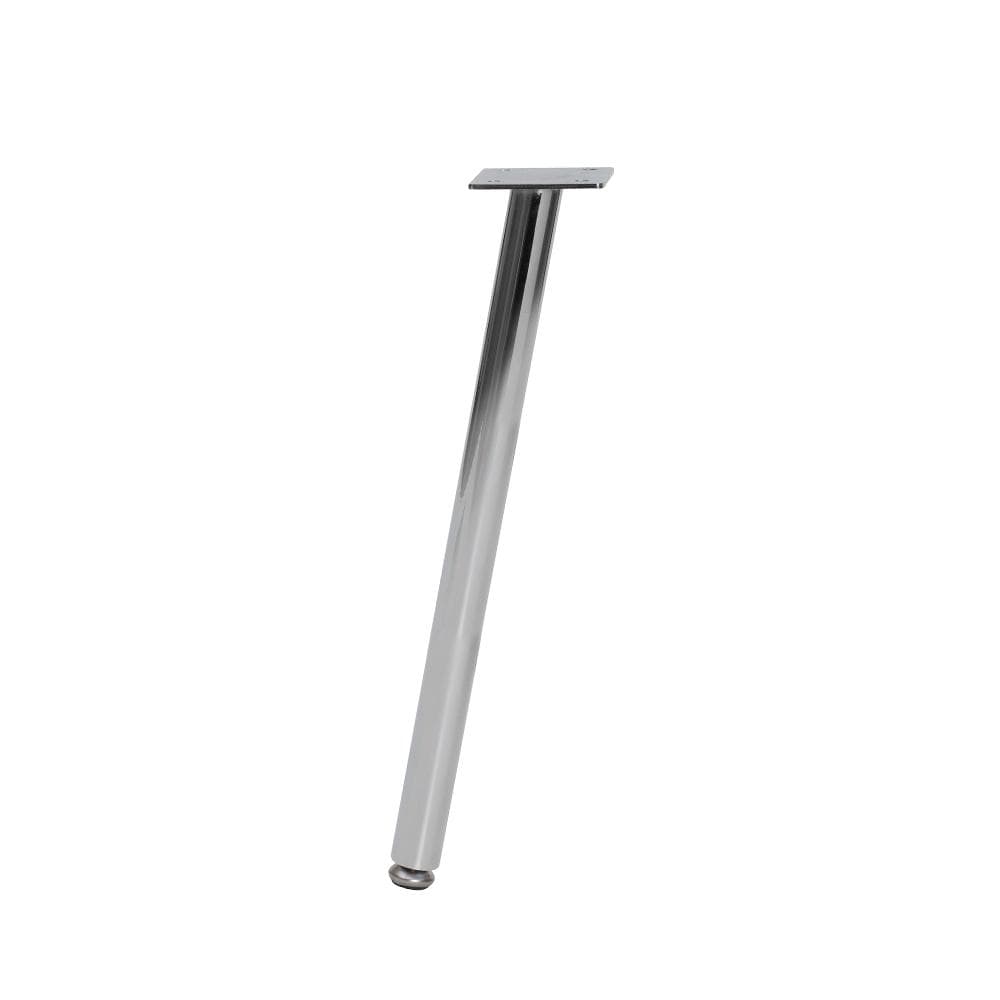 Stalen schuine meubelpoot chroom rond ø 2,5 cm en hoogte 36 cm