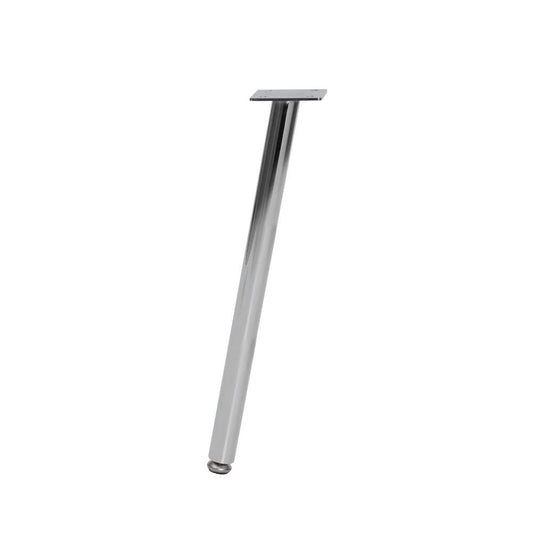 Stalen schuine meubelpoot chroom rond ø 2,5 cm en hoogte 36 cm