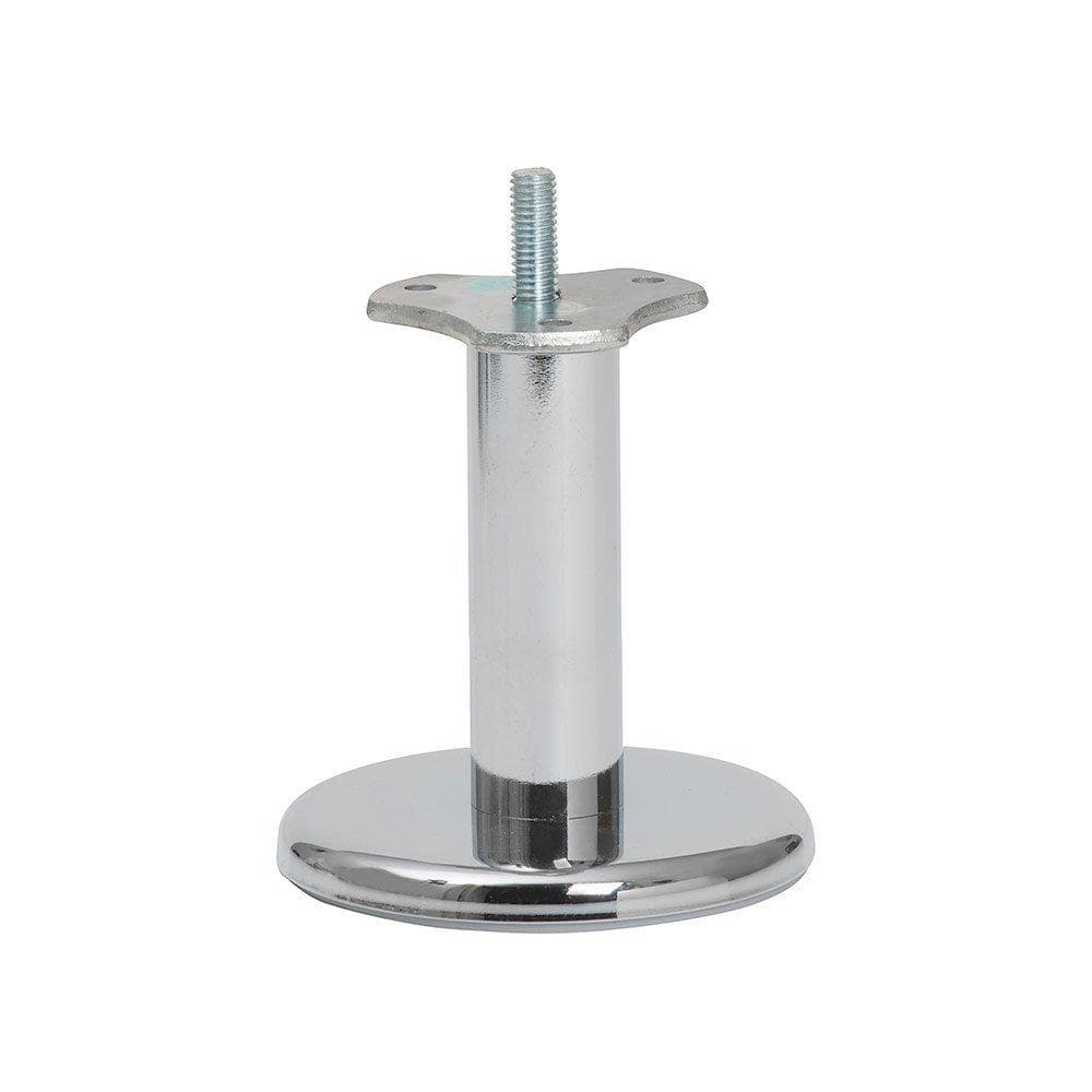 Stalen meubelpoot chroom rond ø 2,5 cm en hoogte 8,5 cm  (M8)