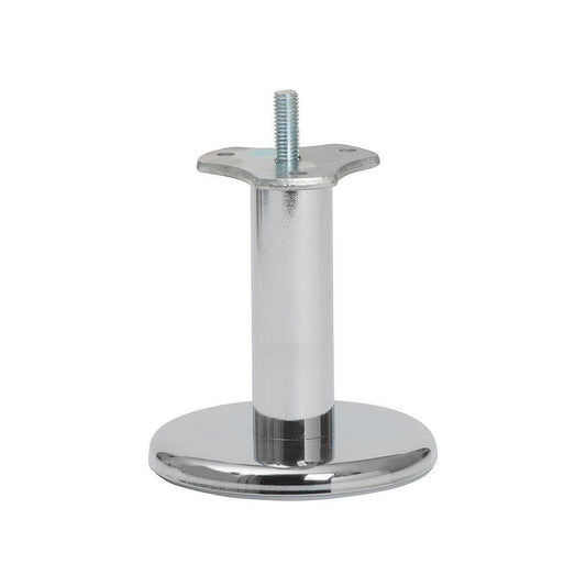 Stalen meubelpoot chroom rond ø 2,5 cm en hoogte 8,5 cm  (M8)