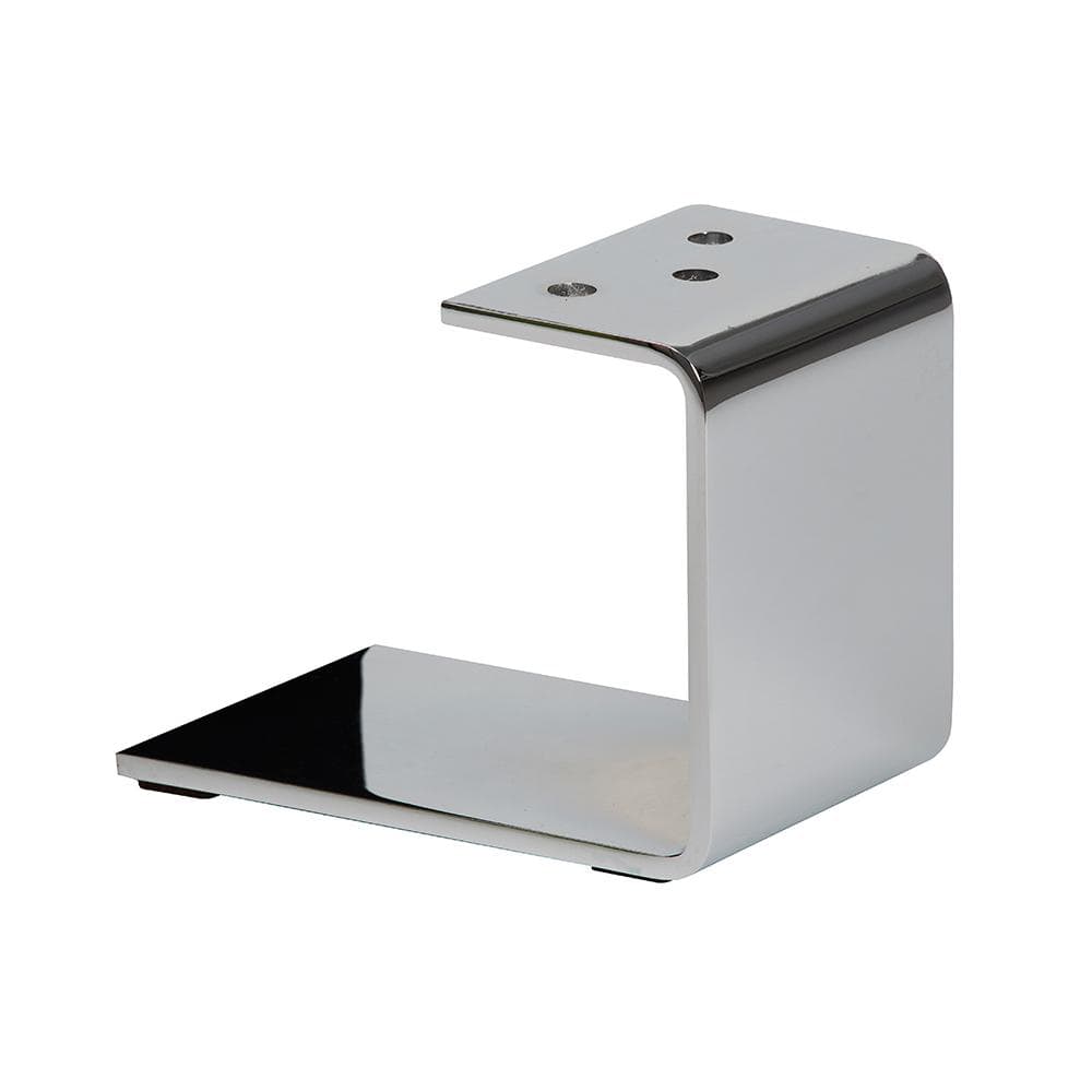 Massief stalen meubelpoot chroom design 15 bij 7 cm en hoogte 12 cm  (1 x 7 cm)